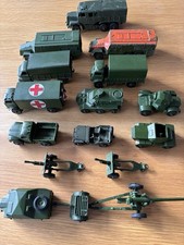 Dinky Military Vehicles and Guns.  50s/60’s. Joblot Of 16 Items. Used. 