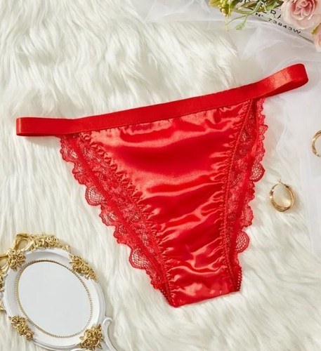 Women red silky - , satin