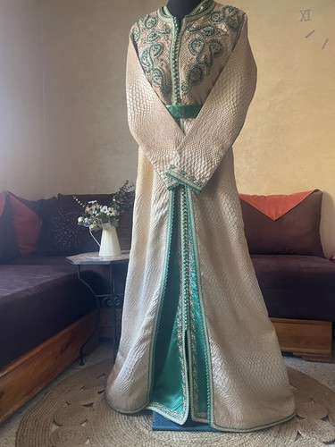 Green moroccan caftan - moroccan, 05/26