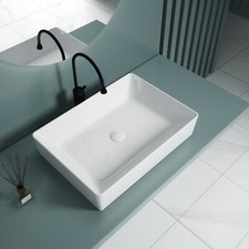 Durovin Bathroom Wash Basin Ceramic Countertop Rectangle Large Sink 510x365mm