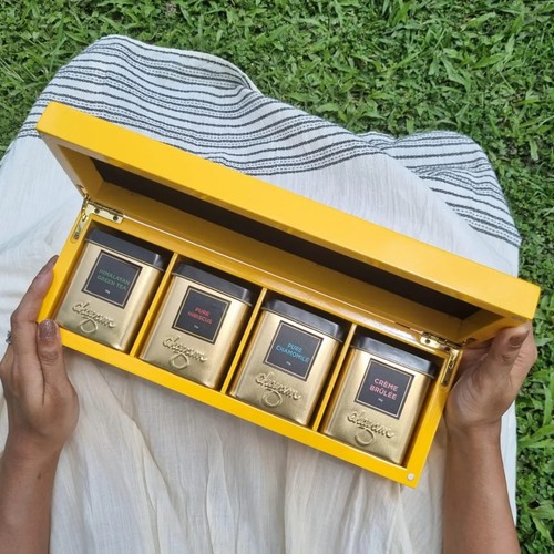 Fine tea chest wooden - |,