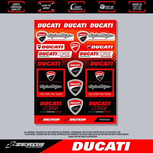 Ducati stickers motocross - ducati, stickers,