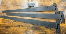 Heavy-Duty Black Strap Hinges