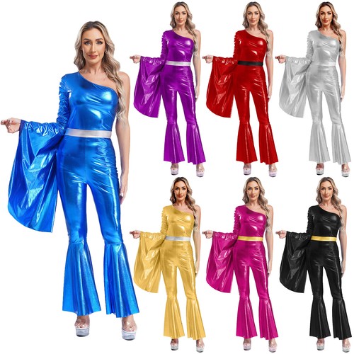 Women 70s disco dance bodysuit - women,