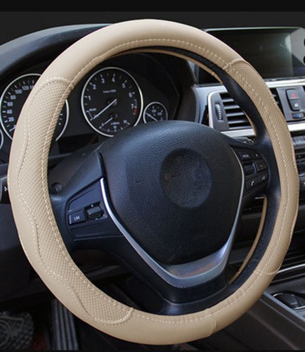 Steering wheel cover beige - cover, pu
