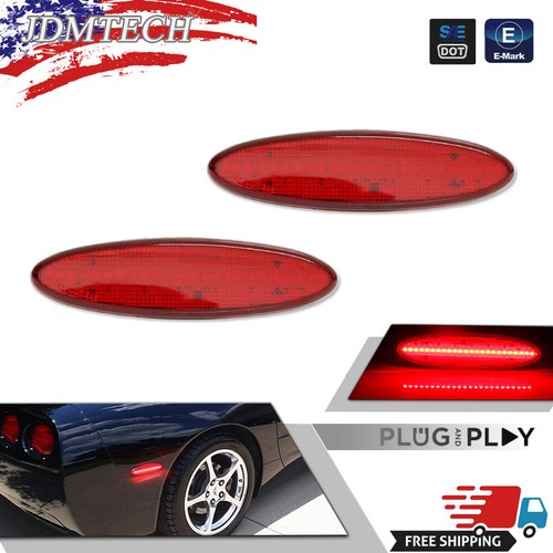 Red lens led - rear, side