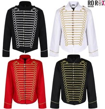 Men's Military Drummer Parade Jacket - Marching Band Stage Wear Long Sleeve Coat