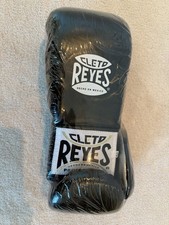 Cleto Reyes 10oz Official Safetec Boxing Gloves In Cow Leather Black SEALED