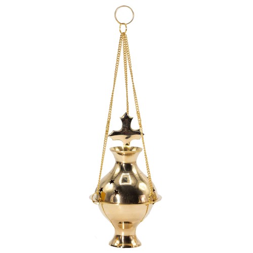 Hanging brass incense burner - hanging,