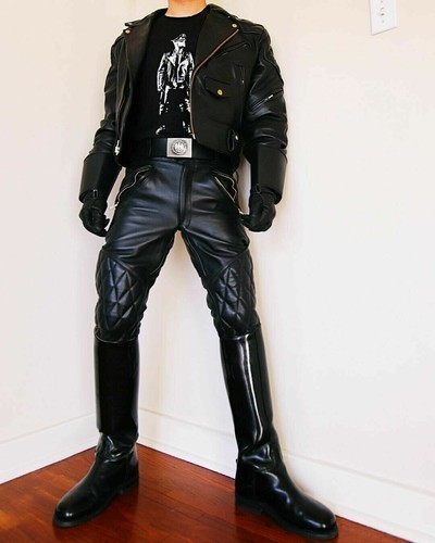 Leather leder mens breeches - leather,