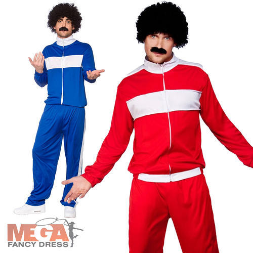 80s red scouser tracksuit mens - red,