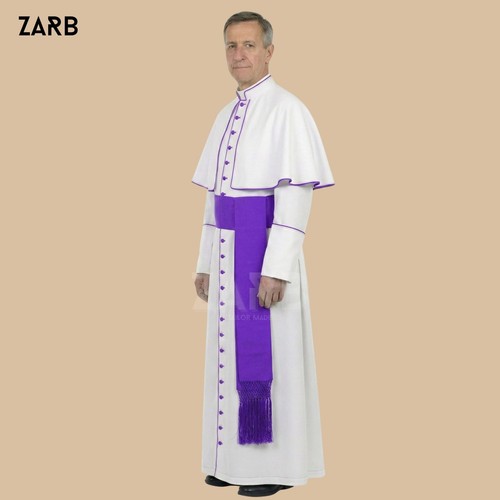 White roman cassock - roman, purple