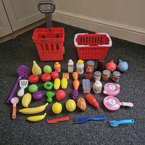 Toy kitchen with food and - food,