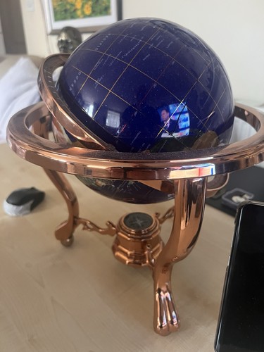 Luxury gemstone world globe - gemstone,