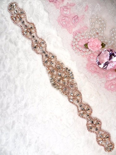 Rose gold bridal applique - gold,