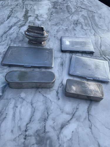 Vintage silver plate - vintage, cigarette