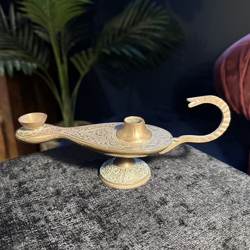 Vintage brass persian genie - brass,