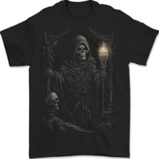 Gothic Grim Reaper Goth Heavy Metal Skull 5 Mens T-Shirt 100% Cotton