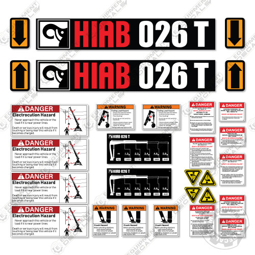 Fits hiab 026t decal kit - hiab,
