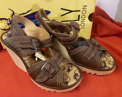 Fly london dark brown - dark, leather