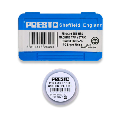 Presto m16 taps die - presto, 16mm
