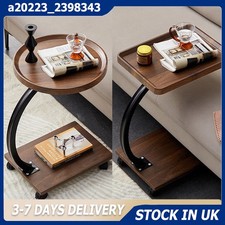 2-Tier Wooden Sofa Side Table