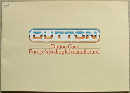 Dutton kit cars - cars, brochure