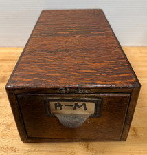 Antique Wood 1 Drawer Library