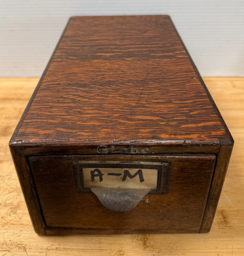 Antique wood drawer - 1, library