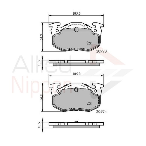 Brake pads set for - for, peugeot