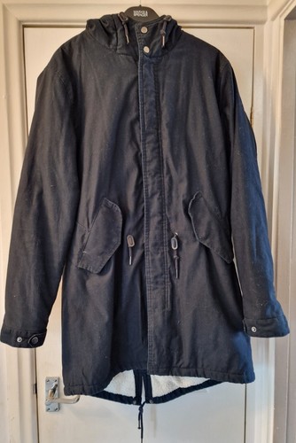 Primark black navy hooded - primark, long