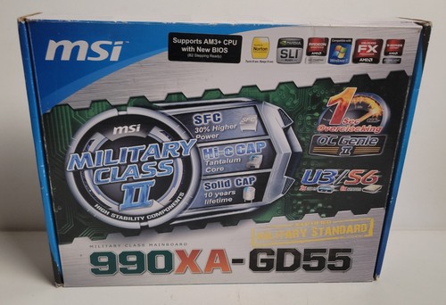 New opened box msi 990xa - box,