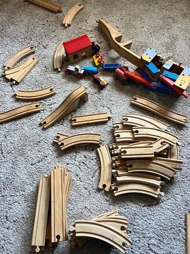 Wooden train set - wooden,