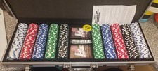 NEW! Poker Set - 500 Piece Texas Hold Em Chips Cards Dice Decks Casino Case