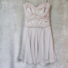 Savida Strapless Pink Corset Bustier Style Dress Fit Flare Size UK10 Draped