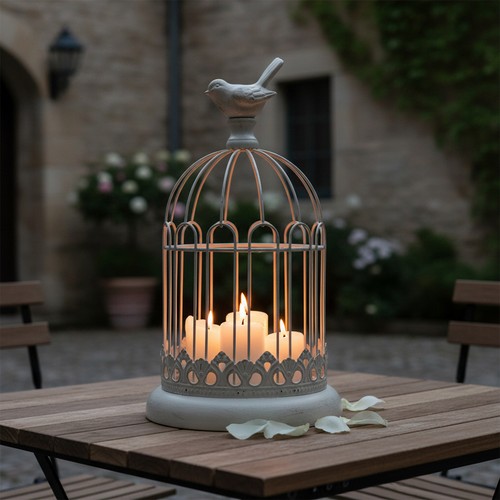 Birdcage candle holder - holder, metal