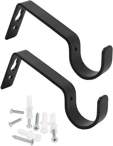 Iron curtain pole brackets - iron,