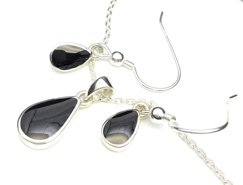 Whitby jet and - , pendant