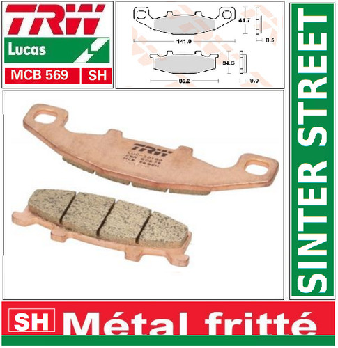 Rear brake pads - , mcb569sh