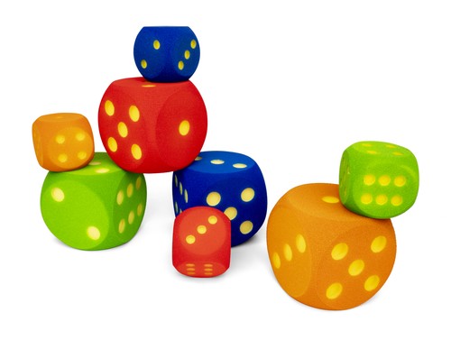 Foam dice volley soft cube - -,