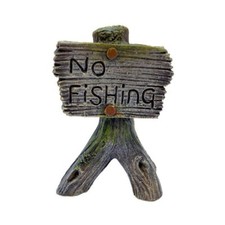 Betta Choice Betta No Fishing Sign Aquarium Ornament