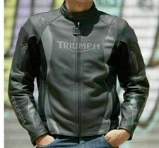 TRIUMPH biker leather jacket motorcycle leather biker leather jacket 48.58