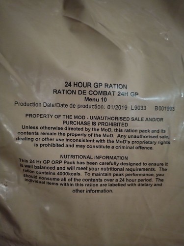 British army hour - british, ration