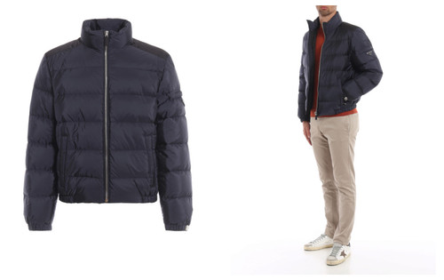 Men navy blue light - navy, puffer