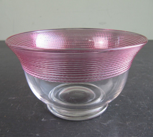 Vintage cranberry glass bowl - glass,