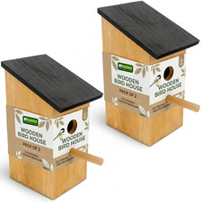 Bird Nesting Box 2 Pack Wooden