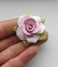 Vintage Coalport Brooch, Pale