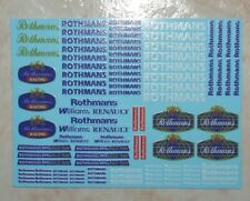 GENERIC ROTHMANS BMW/OPEL/PORSCHE/FORD RALLY OR CIRCUIT DECALS 1/43