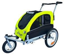 booyah medium pet dog stroller bike bicycle trailer jogger with suspension.