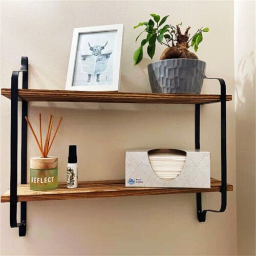 Large wood floating shelves - floating,